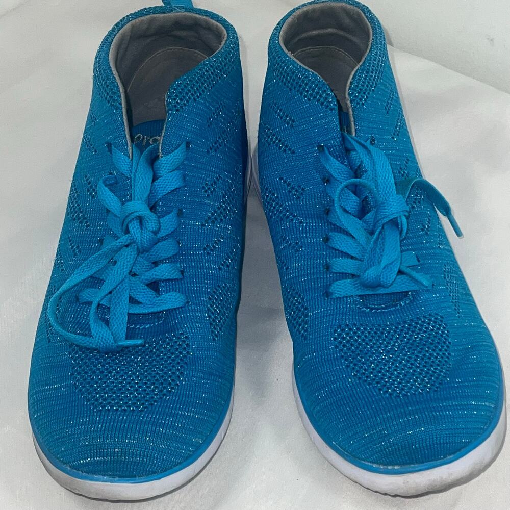 Propet Women's TravellFit High Top Turquoise Sneakers Walking Shoes Size 8